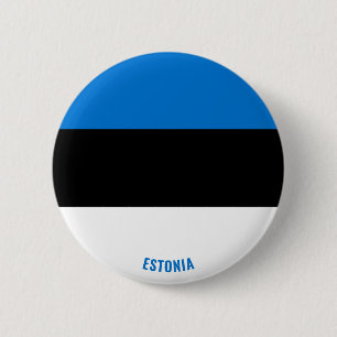 Estonia Flag Charming Patriotic 6 Cm Round Badge