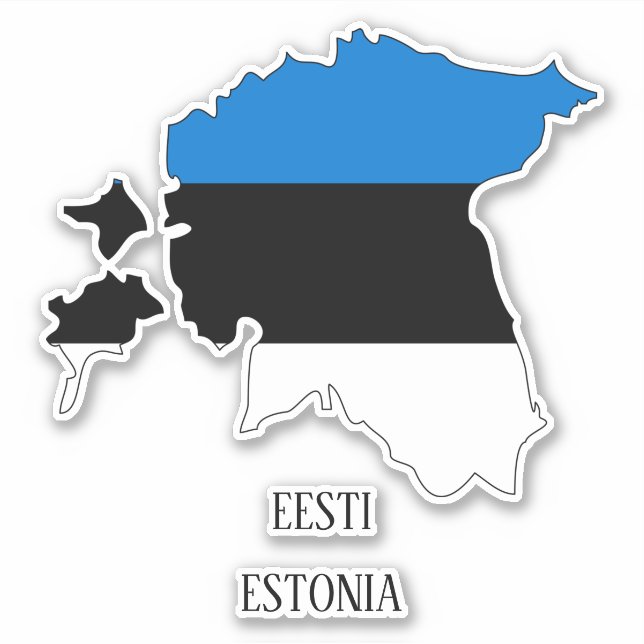 Estonia Flag Charming Patriotic Map (Front)