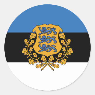 Estonia Flag Classic Round Sticker