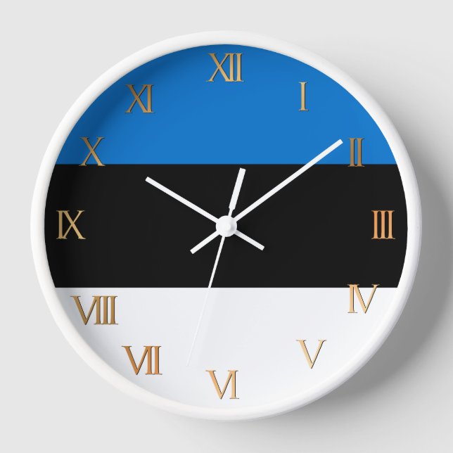 Estonia flag clock (Front)