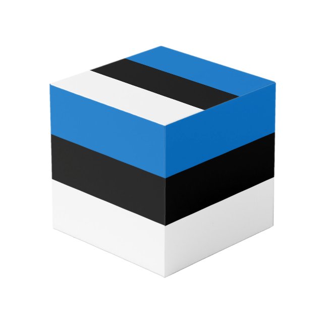 Estonia flag cube (Front Angled)