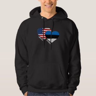 Estonia Flag Estonian American Pride Vintage Hoodie