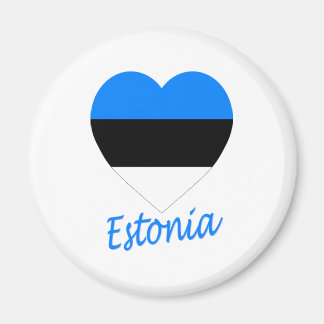 Estonia Flag Heart Magnet