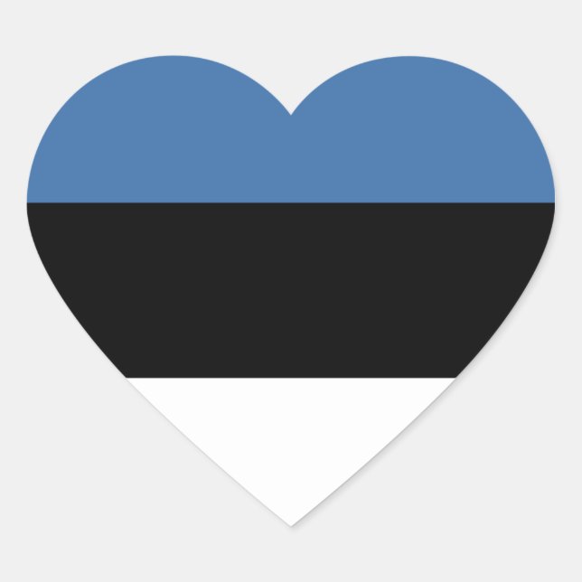 Estonia Flag Heart Sticker (Front)