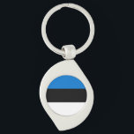 Estonia Flag Key Ring<br><div class="desc">Patriotic flag of Estonia.</div>