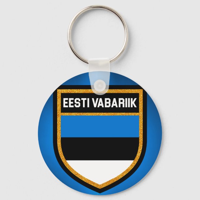 Estonia Flag Key Ring (Front)