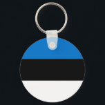 Estonia Flag Key Ring<br><div class="desc">Patriotic flag of Estonia.</div>