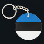 Estonia Flag Key Ring<br><div class="desc">Patriotic flag of Estonia.</div>