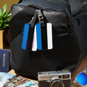 Estonia flag luggage tag