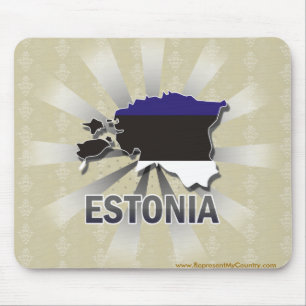Estonia Flag Map 2.0 Mouse Pad