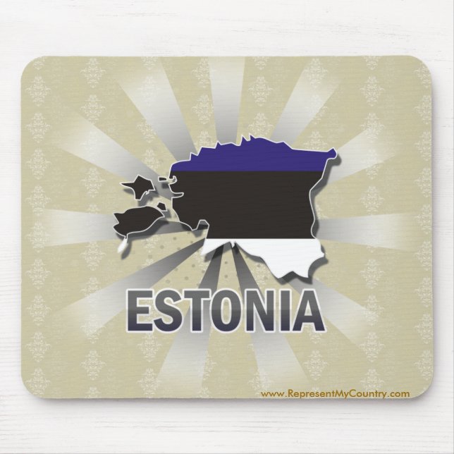 Estonia Flag Map 2.0 Mouse Pad (Front)