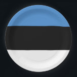 Estonia Flag Paper Plate<br><div class="desc">Estonia Flag</div>