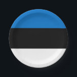 Estonia Flag Paper Plate<br><div class="desc">Patriotic flag of Estonia.</div>