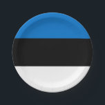 Estonia Flag Paper Plate<br><div class="desc">Patriotic flag of Estonia.</div>