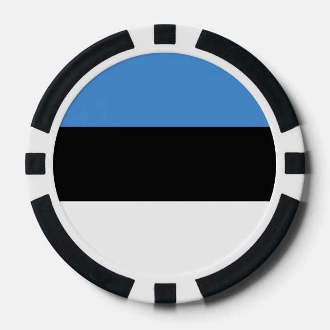 Estonia Flag Poker Chips (Front)