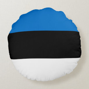 Estonia flag round cushion