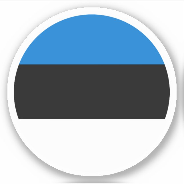 Estonia Flag Round Sticker (Front)