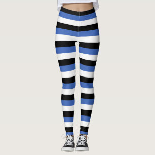 estonia flag stripes country symbol pattern lines  leggings