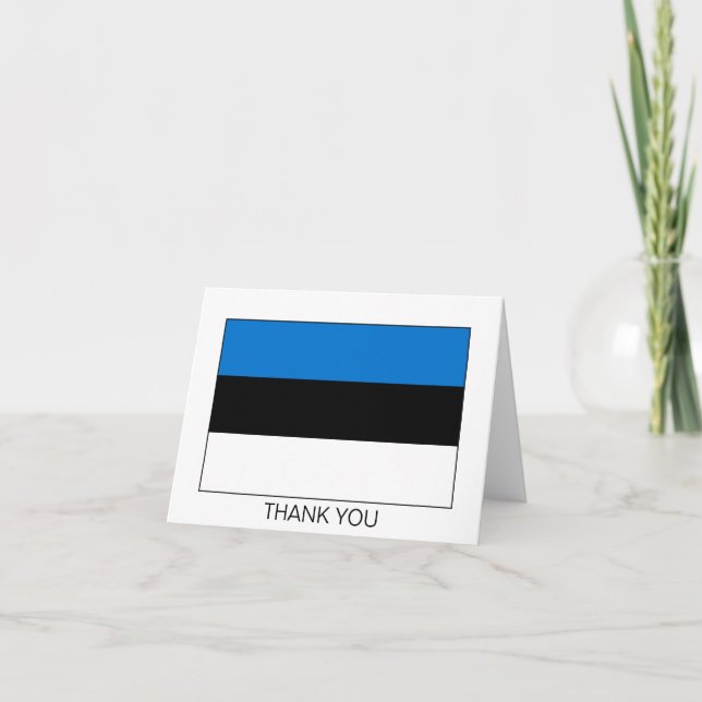 Estonia Flag Thank You Card (Front)