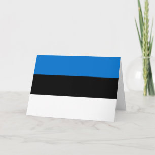 Estonia flag thank you card