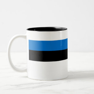 Estonia Flag Two-Tone Coffee Mug