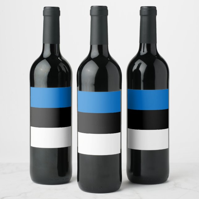 Estonia flag wine label (Bottles)