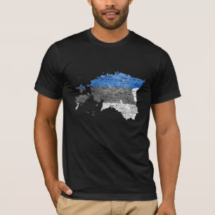 Estonia Flagcolor Map T-Shirt