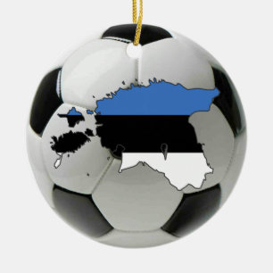 Estonia football soccer ornament
