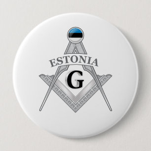 Estonia freemasonry sign 10 cm round badge