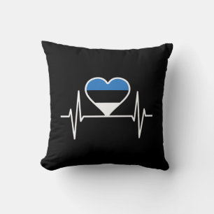 Estonia Heartbeat Estonia Flag Cushion
