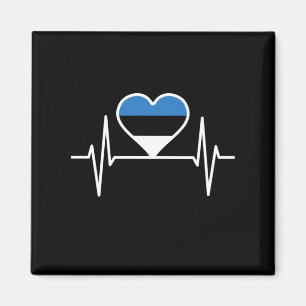Estonia Heartbeat Estonia Flag Magnet