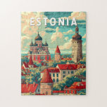 Estonia Illustration Travel Art Vintage Jigsaw Puzzle<br><div class="desc">Estonia retro vector travel design.  From the Art Deco charm of Asmara to the vibrant coral reefs of the Dahlak Archipelago,  Eritrea offers a fascinating and off-the-beaten-path travel experience.</div>