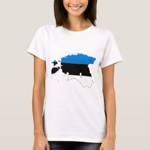 ESTONIA - MAP/FLAG/COLORS/EMBLEM T-Shirt