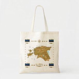 Estonia Map + Flags Bag