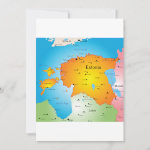 Estonia Map Invitations