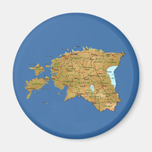 Estonia Map Magnet