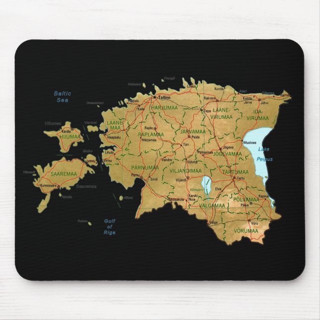 Estonia Map Mousepad (Front)