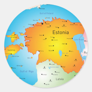 Estonia Map Stickers