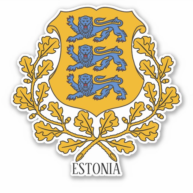 Estonia National Coat Of Arms Patriotic (Front)