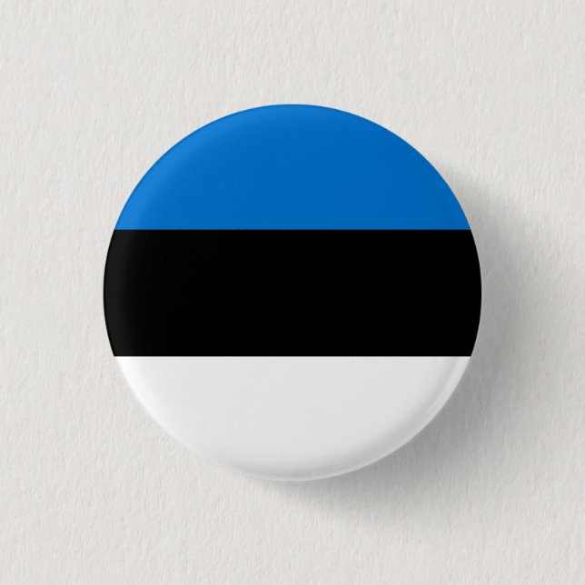 Estonia National Flag 3 Cm Round Badge (Front)