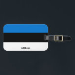 Estonia National Flag Patriotic Luggage Tag<br><div class="desc">Estonia National Flag Patriotic Luggage Tag with the Estonia flag printed over the one side of the tag. Country name written with the vibrant font is integrated in the design on the bottom. Text is fully customisable using "Customise it!" feature. Other side of the tag is reserved for your information....</div>
