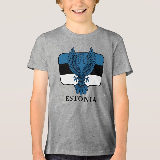 Estonia Northern Europe Tri-Blend Shirt (Front)