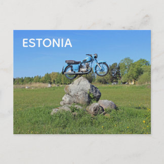 ESTONIA Old Motorcycle Postcard! Postcard