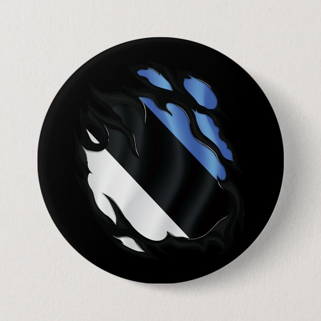 Estonia Ripped Flag 7.5 Cm Round Badge (Front)