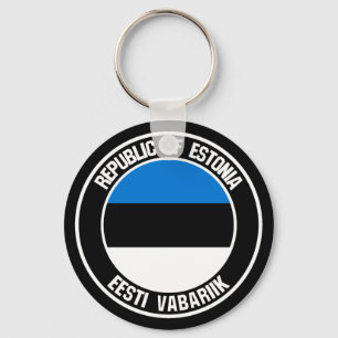 Estonia Round Emblem Key Ring
