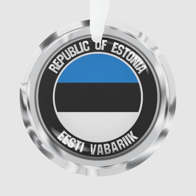 Estonia Round Emblem Ornament (Front)