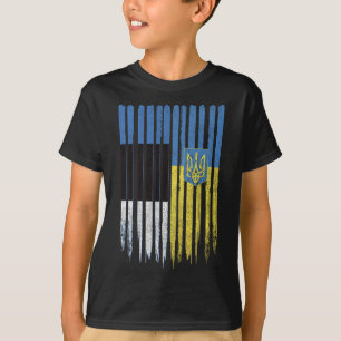 Estonia Ukraine Estonian Ukrainian Flag  T-Shirt