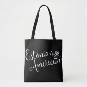 Estonian American Entwined Hearts Grocery Bag