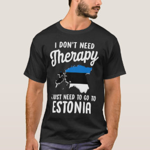 Estonian Estonia Distressed Map Flag Estonians T-Shirt