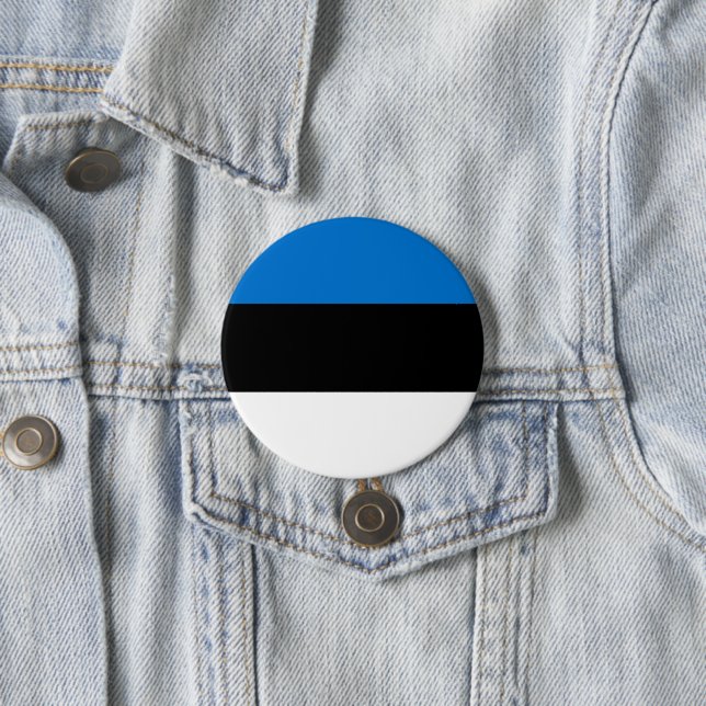 Estonian Flag 7.5 Cm Round Badge (In Situ)